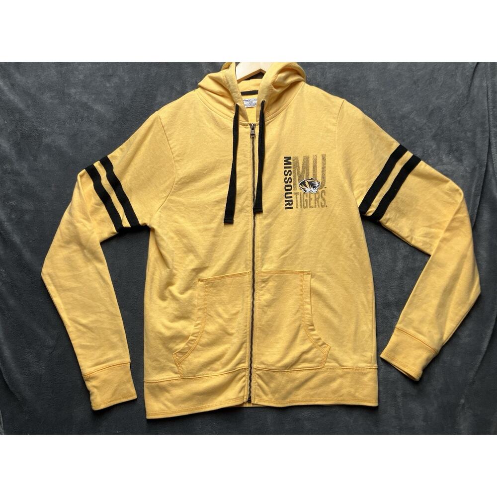 Mizzou Graphic Print Tiger Logo Hooded Jacket Woman L Gameday Campus Heritage
